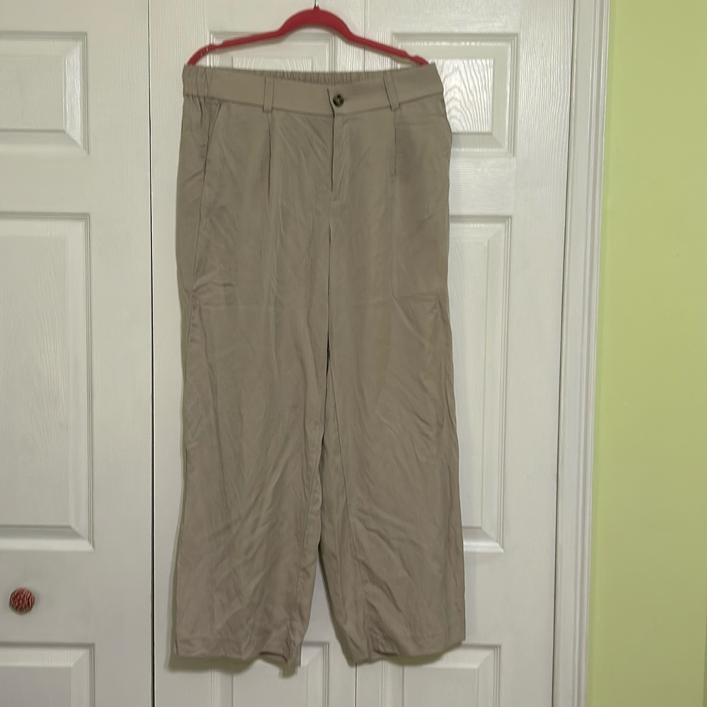 Torrid Wide Leg Studio Linen High Rise Pants